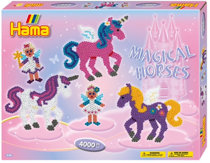 HAMA Beads Hama - Midi Pärlor - Presentförpackning - Magiska hästar (3138) i gruppen SPORT, FRITID & HOBBY / Hobby / Pärlor hos TP E-commerce Nordic AB (D20335)