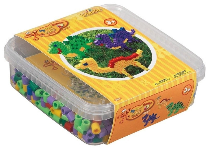 HAMA Beads Hama - Maxi Pärlor - 600 pärlor och 1 stiftplatta i låda - Dinosaurie (8742) i gruppen SPORT, FRITID & HOBBY / Hobby / Pärlor hos TP E-commerce Nordic AB (D20336)