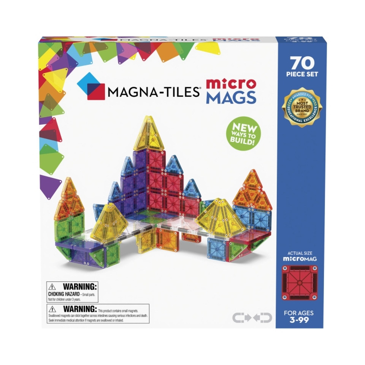 Magna Tiles Magna-Tiles - microMAGS 70 delar (90296) i gruppen LEKSAKER, BARN- & BABYPRODUKTER / Leksaker / Byggleksaker / Byggklossar & övriga byggleksaker hos TP E-commerce Nordic AB (D20357)