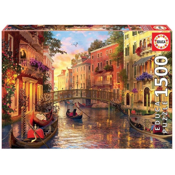 Educa Pussel 1500 - Solnedgång i Venedig (80-17124) i gruppen SPORT, FRITID & HOBBY / Hobby / Pussel hos TP E-commerce Nordic AB (D20365)