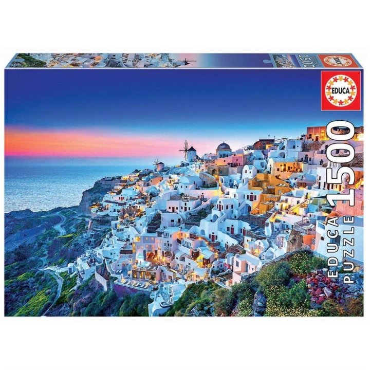 Educa Pussel - 1500 bitar - Santorini (80-19040) i gruppen SPORT, FRITID & HOBBY / Hobby / Pussel hos TP E-commerce Nordic AB (D20375)