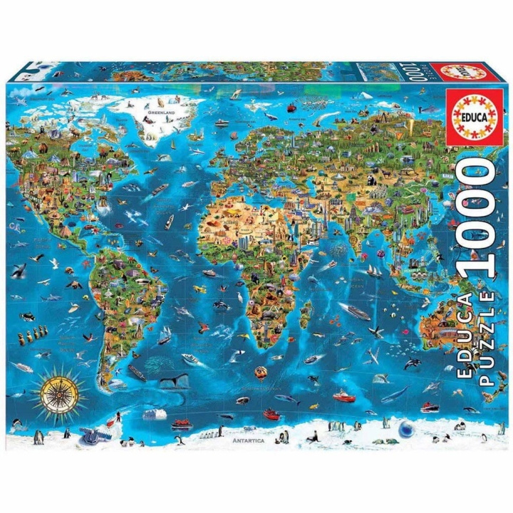 Educa Pussel - 1000 bitar - Världens underverk (80-19022) i gruppen SPORT, FRITID & HOBBY / Hobby / Pussel hos TP E-commerce Nordic AB (D20382)