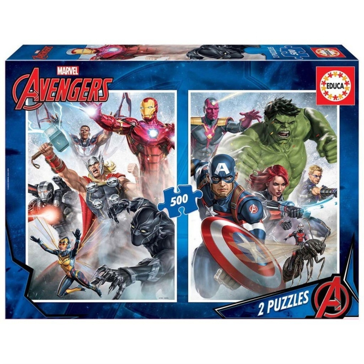 Educa Pussel - 2x500 bitar - Avengers (80-17994) i gruppen LEKSAKER, BARN- & BABYPRODUKTER / Leksaker / Barnpussel hos TP E-commerce Nordic AB (D20385)