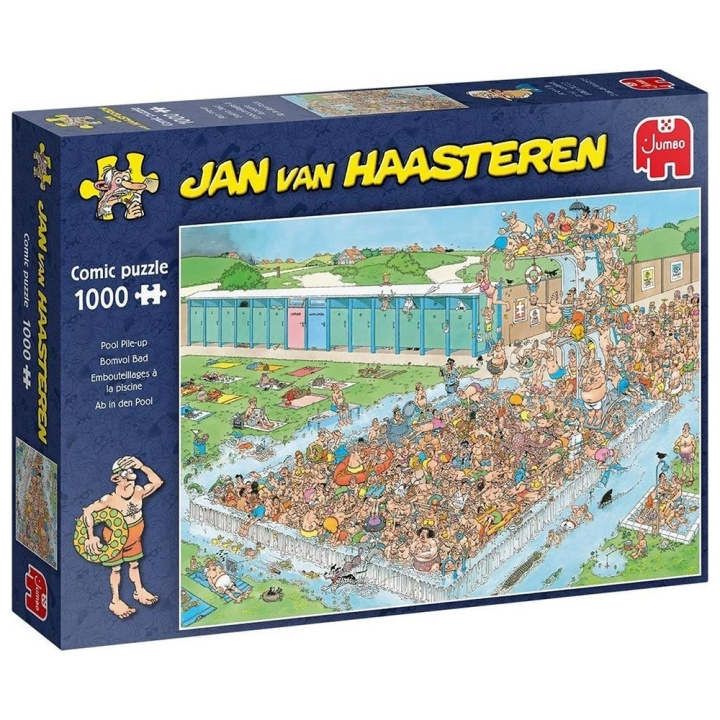 Jan van Haasteren Pool Pile-Up (1000 bitar) (JUM0039) i gruppen SPORT, FRITID & HOBBY / Hobby / Pussel hos TP E-commerce Nordic AB (D20394)
