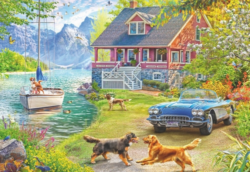 Ravensburger Sommarhus vid sjön - 200p (12001370) i gruppen SPORT, FRITID & HOBBY / Hobby / Pussel hos TP E-commerce Nordic AB (D20401)