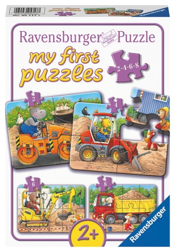 Ravensburger Djur på byggarbetsplatsen - 2/4/6/8p (10105717) i gruppen LEKSAKER, BARN- & BABYPRODUKTER / Leksaker / Barnpussel hos TP E-commerce Nordic AB (D20411)