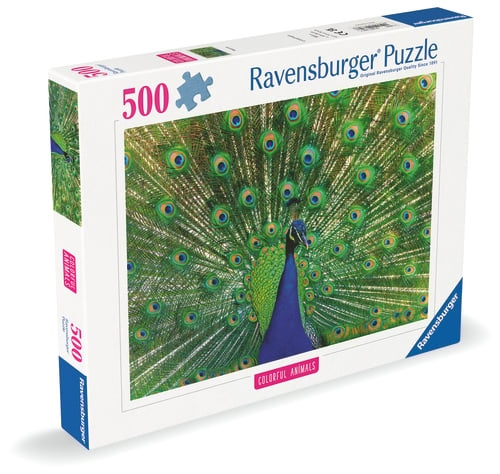 Ravensburger Påfågel - 500 p (12001332) i gruppen SPORT, FRITID & HOBBY / Hobby / Pussel hos TP E-commerce Nordic AB (D20416)