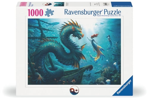 Ravensburger Enchanted Depths drake sjöjungfru - 1000 p (12001434) i gruppen LEKSAKER, BARN- & BABYPRODUKTER / Leksaker / Barnpussel hos TP E-commerce Nordic AB (D20432)