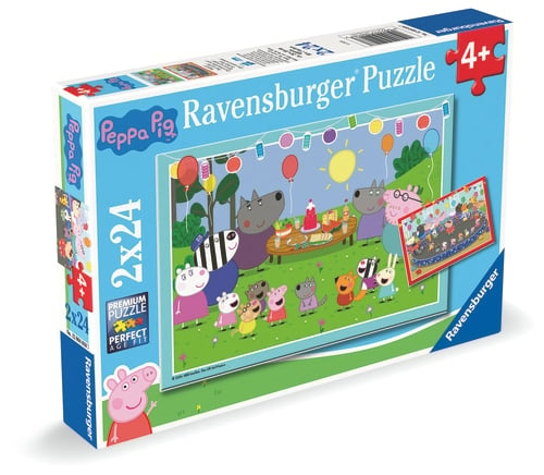 Ravensburger Peppa Pig 2x24p - (12004018) i gruppen SPORT, FRITID & HOBBY / Hobby / Pussel hos TP E-commerce Nordic AB (D20443)
