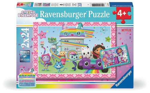 Ravensburger Gabby\'s Dollhouse - 2x24p (12004112) i gruppen LEKSAKER, BARN- & BABYPRODUKTER / Leksaker / Barnpussel hos TP E-commerce Nordic AB (D20456)