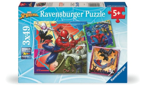 Ravensburger Marvel Spindelmannen 3x49p - (12004115) i gruppen LEKSAKER, BARN- & BABYPRODUKTER / Leksaker / Barnpussel hos TP E-commerce Nordic AB (D20457)