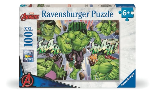Ravensburger Marvel Hulk 100p XXL - (12004119) i gruppen LEKSAKER, BARN- & BABYPRODUKTER / Leksaker / Barnpussel hos TP E-commerce Nordic AB (D20461)