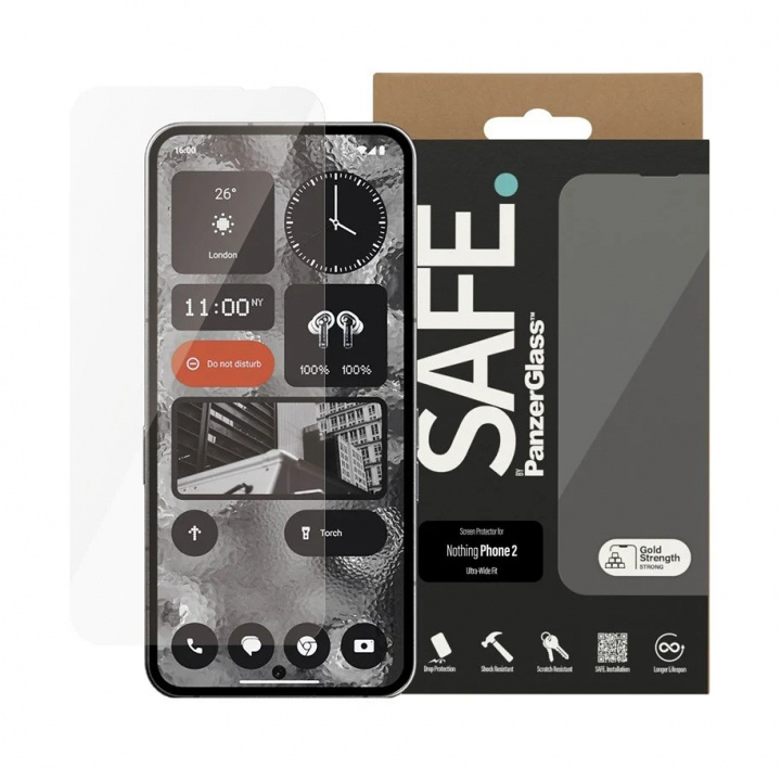 PanzerGlass SAFE by PanzerGlass - Skärmskydd - Nothing Phone 2 - Ultra-Wide Fit i gruppen SMARTPHONE & SURFPLATTOR / Mobilskydd / Apple / iPhone 7 / Skärmskydd hos TP E-commerce Nordic AB (D20476)
