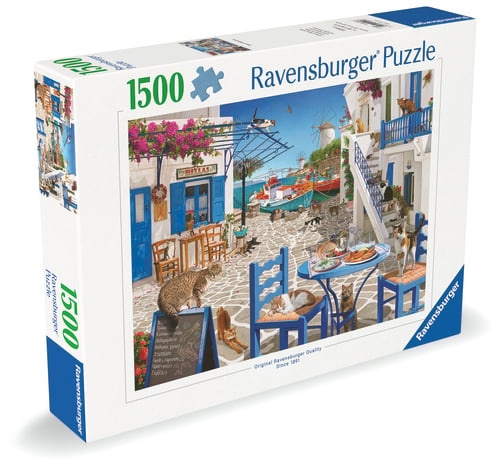Ravensburger Katter från Mykonos - 1500p (12001450) i gruppen SPORT, FRITID & HOBBY / Hobby / Pussel hos TP E-commerce Nordic AB (D20565)