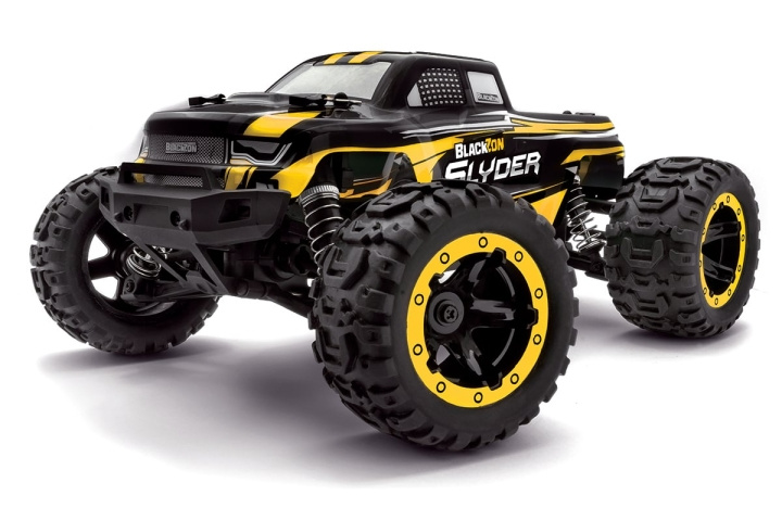 Blackzon Slyder MT 1/16 4WD elektrisk monstertruck - gul (540116) i gruppen LEKSAKER, BARN- & BABYPRODUKTER / Radiostyrt / Radiostyrda bilar hos TP E-commerce Nordic AB (D20620)