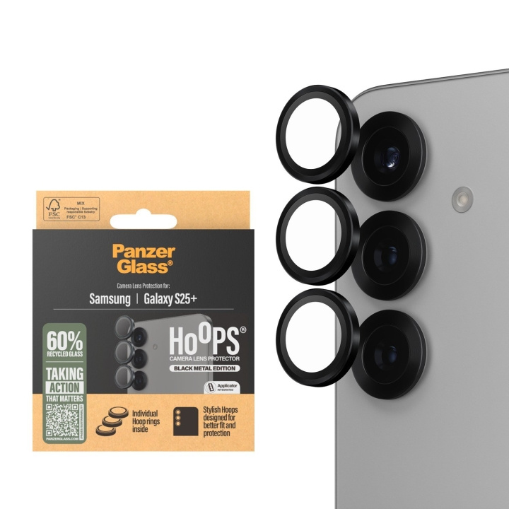 PanzerGlass Hoops Linsskydd Galaxy S25 Plus, svart i gruppen SMARTPHONE & SURFPLATTOR / Mobilskydd / Samsung hos TP E-commerce Nordic AB (D20643)