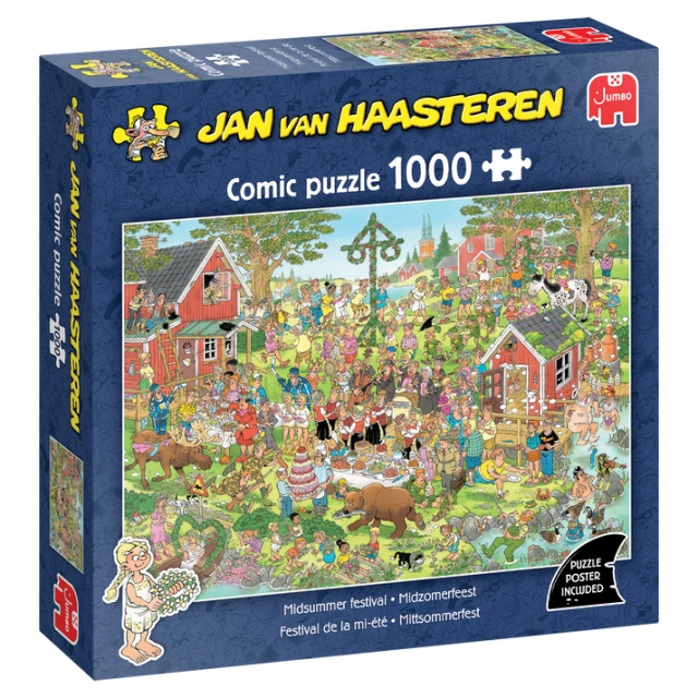 Jan van Haasteren Midsommarfest (1000 bitar) (JUM0029) i gruppen SPORT, FRITID & HOBBY / Hobby / Pussel hos TP E-commerce Nordic AB (D20649)