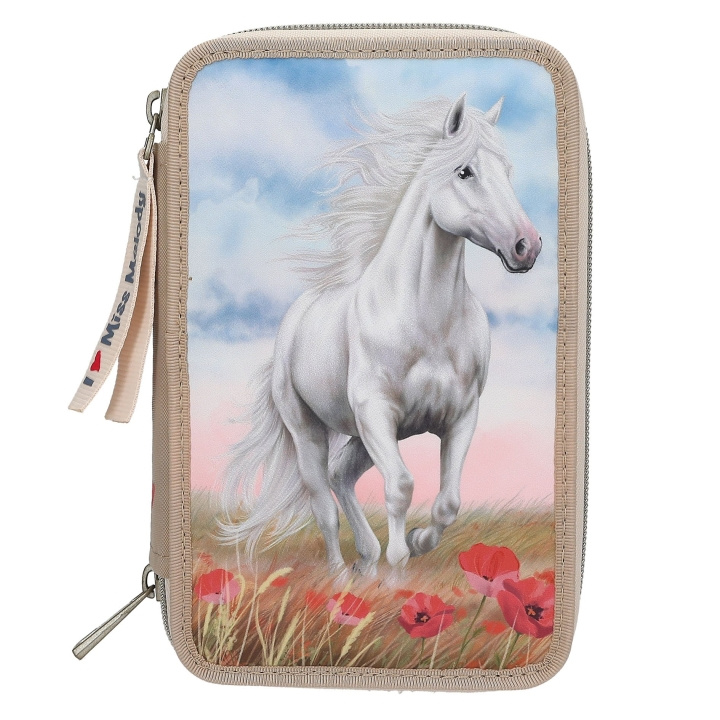 Miss Melody Tredubbelt pennfodral - Poppy Sand - Beige i gruppen LEKSAKER, BARN- & BABYPRODUKTER / Leksaker / Pennfodral hos TP E-commerce Nordic AB (D20651)