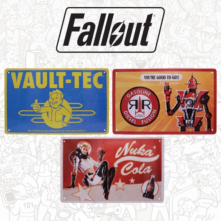 Fanatik Fallout tennskylt-set i gruppen SPORT, FRITID & HOBBY / Roliga prylar / Samlarobjekt hos TP E-commerce Nordic AB (D20682)