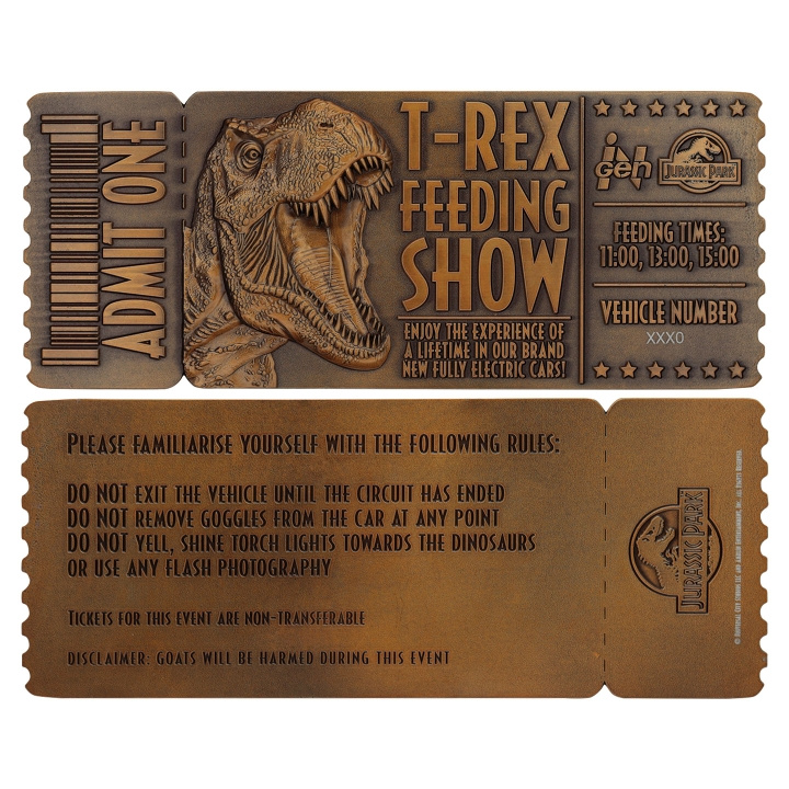 Jurassic Park Feeding Show Ticket i gruppen SPORT, FRITID & HOBBY / Roliga prylar / Samlarobjekt hos TP E-commerce Nordic AB (D20686)