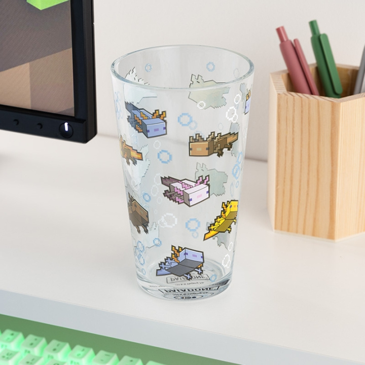 Paladone Minecraft Axolotl-glas i gruppen LEKSAKER, BARN- & BABYPRODUKTER / Äta & Dricka / Flaskor & Barnmuggar hos TP E-commerce Nordic AB (D20763)