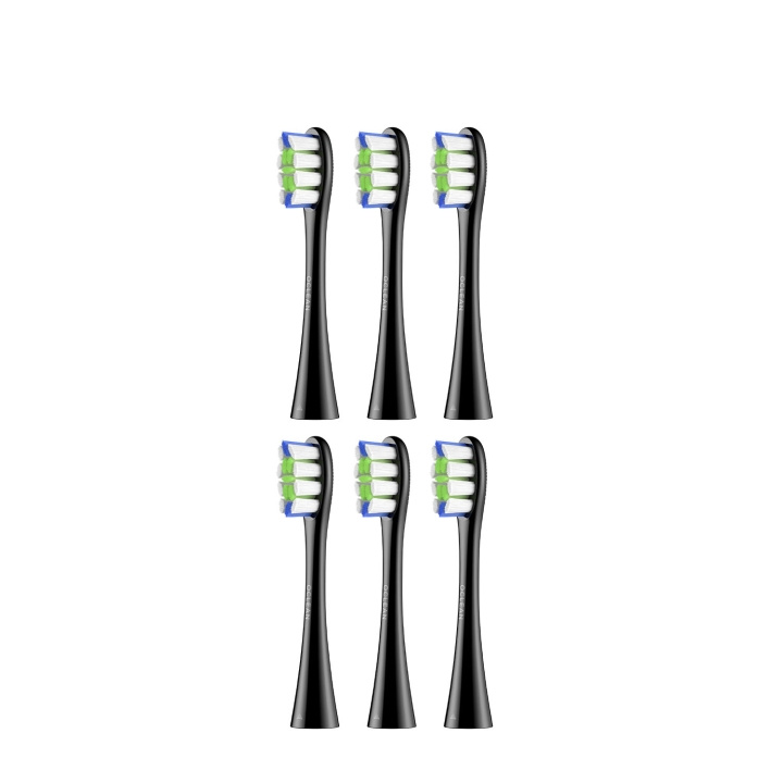 Oclean Borsthuvud Professional Clean 6-Pack Svart i gruppen SKÖNHET & HÄLSA / Munvård / Borsthuvuden & Tillbehör hos TP E-commerce Nordic AB (D20878)
