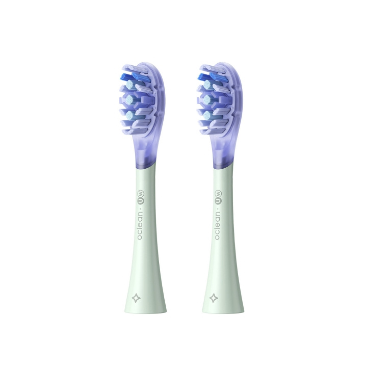 Oclean Borsthuvud Ultra White 2-Pack Grön i gruppen SKÖNHET & HÄLSA / Munvård / Borsthuvuden & Tillbehör hos TP E-commerce Nordic AB (D20886)