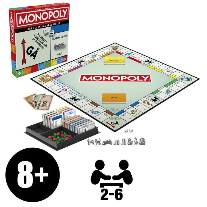 Hasbro gaming Brädspel Monopoly Classic 90th Year Edition (SE) i gruppen LEKSAKER, BARN- & BABYPRODUKTER / Spel / Sällskapsspel hos TP E-commerce Nordic AB (D20920)