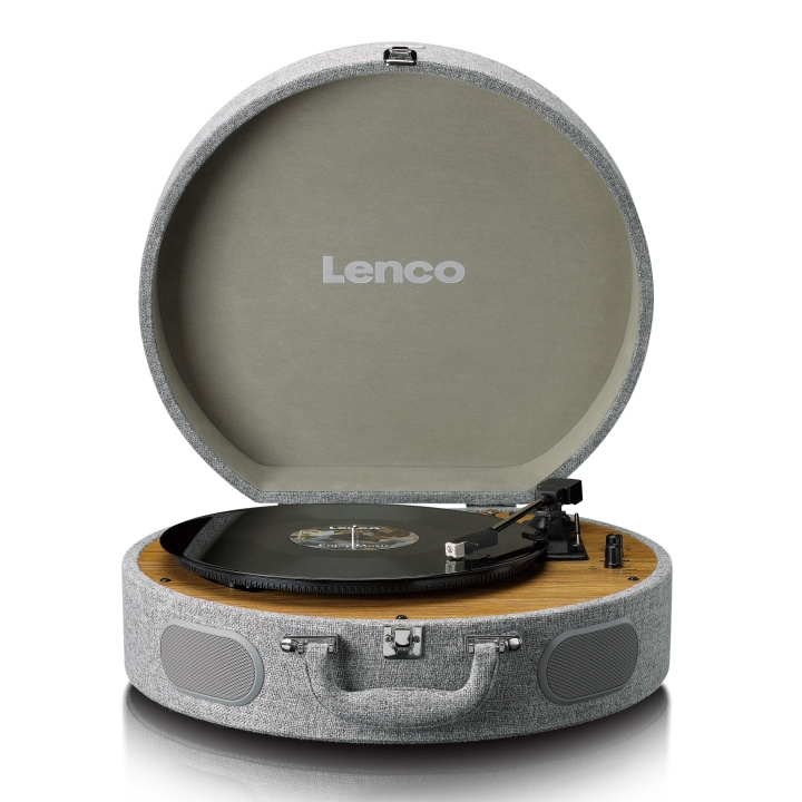 Lenco Retro skivspelare i trä med inbyggda högtalare, Bluetooth® och AT3600L kassett Grå i gruppen HEMELEKTRONIK / Ljud & Bild / Hemmabio, HiFi & Bärbart / Kompaktstereo & Skivspelare hos TP E-commerce Nordic AB (D20924)