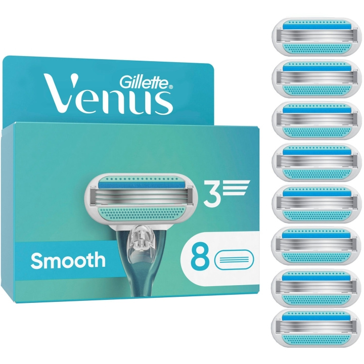 Gillette Rakblad Smooth 8st i gruppen SKÖNHET & HÄLSA / Hår & Styling / Rakning & Trimning / Rakhyvlar & Tillbehör hos TP E-commerce Nordic AB (D21004)