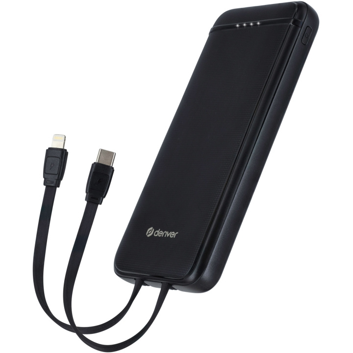 Denver PowerBank 10.000 mAh 18W Svart i gruppen SMARTPHONE & SURFPLATTOR / Laddare & Kablar / Powerbanks hos TP E-commerce Nordic AB (D21012)