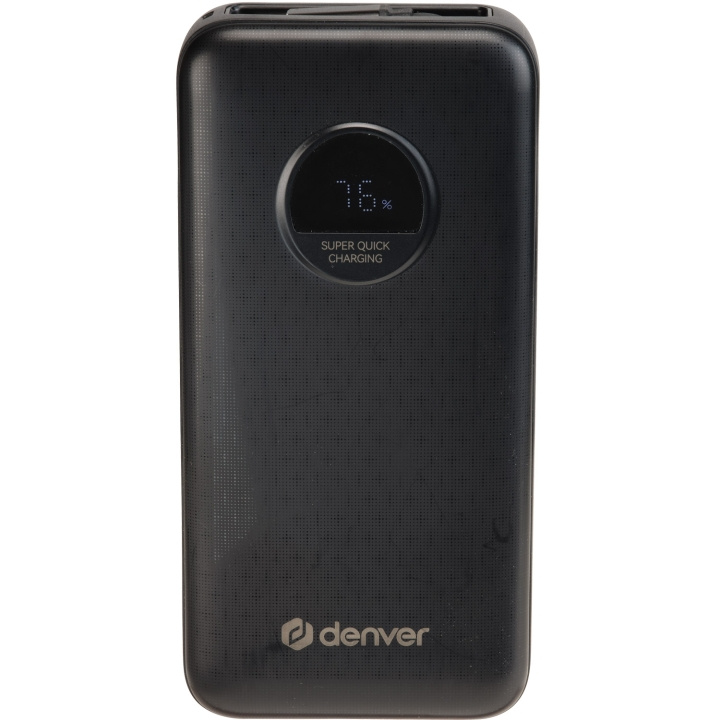 Denver PowerBank 20.000 mAh 65W PD Svart i gruppen SMARTPHONE & SURFPLATTOR / Laddare & Kablar / Powerbanks hos TP E-commerce Nordic AB (D21013)