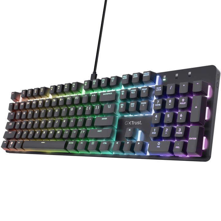 Trust GXT 871 Zora Mekaniskt gamingtangentbord Nordisk layout i gruppen DATORER & KRINGUTRUSTNING / Gaming / Tangentbord hos TP E-commerce Nordic AB (D21059)