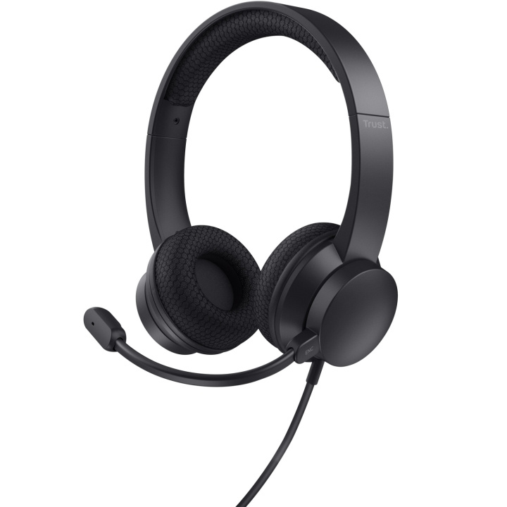 Trust Ayda PC-headset ENC USB Svart i gruppen DATORER & KRINGUTRUSTNING / Datortillbehör / Headset hos TP E-commerce Nordic AB (D21068)