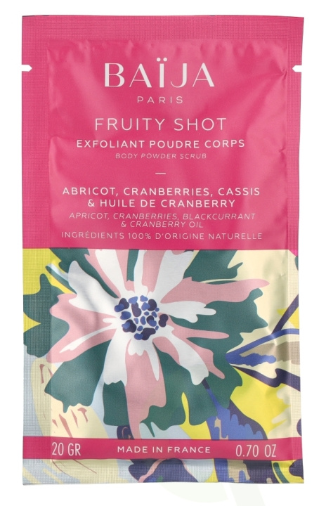 Baija Paris Baija Body Powder Scrub Fruit Shot 20 g i gruppen SKÖNHET & HÄLSA / Hudvård / Ansiktsvård / Skrubb / Peeling hos TP E-commerce Nordic AB (D21120)