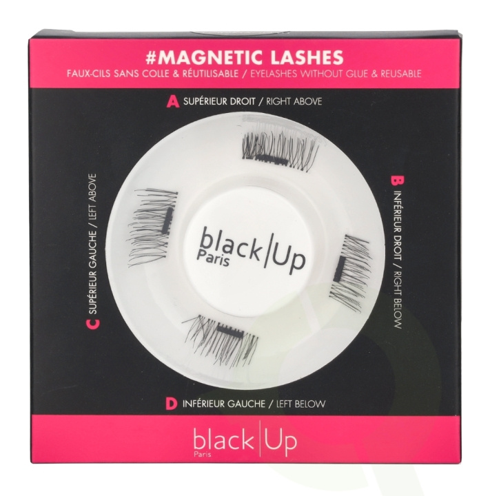Black Up Magnetic Eyelashes 4 piece #01 i gruppen SKÖNHET & HÄLSA / Makeup / Ögon & Ögonbryn / Lösögonfransar hos TP E-commerce Nordic AB (D21126)