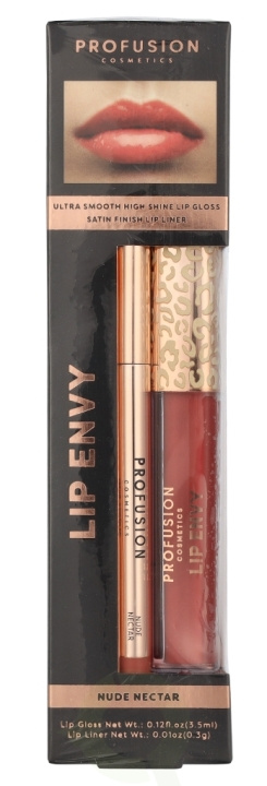 Profusion Cosmetics Profusion Lip Envy Gloss and Lip Liner Duo Set 3.8 ml Nude Nectar - Lip Gloss 3,5ml/Lip Liner 0,3g i gruppen SKÖNHET & HÄLSA / Makeup / Läppar / Läppglans & Plumper hos TP E-commerce Nordic AB (D21240)