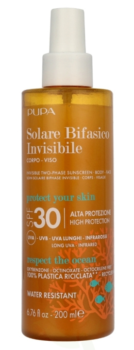 Pupa Milano Pupa Multifunction Invisible Two-Phase Sunscreen SPF30 200 ml i gruppen SKÖNHET & HÄLSA / Hudvård / Solskydd & Tanning / Solskydd hos TP E-commerce Nordic AB (D21241)
