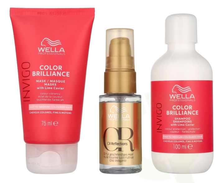 Wella Invigo - Color Brilliance Set 205 ml Shampoo 100ml/Mask 75ml/Oil 30ml i gruppen SKÖNHET & HÄLSA / Hår & Styling / Hårvårdsprodukter / Hårolja hos TP E-commerce Nordic AB (D21269)