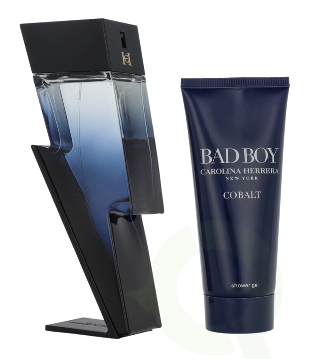 Carolina Herrera Bad Boy Cobalt Giftset 200 ml Edp Electrique Spray 100ml/Shower Gel 100ml i gruppen SKÖNHET & HÄLSA / Presentkit / Presentkit För Honom hos TP E-commerce Nordic AB (D21284)