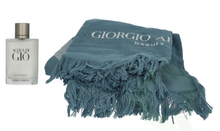 Armani Acqua Di Gio Giftset 100 ml Edt Spray 100ml/Towel i gruppen SKÖNHET & HÄLSA / Presentkit / Presentkit För Honom hos TP E-commerce Nordic AB (D21343)