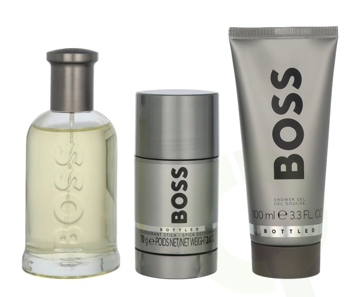 Hugo Boss Bottled Gitset 350 ml Edt Spray 100ml/Body Lotion 100ml/Deodorant Spray 150ml i gruppen SKÖNHET & HÄLSA / Doft & Parfym / Parfym / Parfym för honom hos TP E-commerce Nordic AB (D21344)