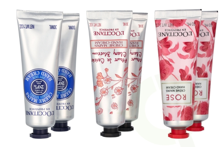 L\'Occitane Best Of Provence Set 180 ml 2x Cherry Blossom Hand Cream 30ml/2x Rose Reines Hand Cream 30ml/2x Shea Butter Hand Cream 30ml i gruppen SKÖNHET & HÄLSA / Manikyr/Pedikyr / Handkräm hos TP E-commerce Nordic AB (D21383)