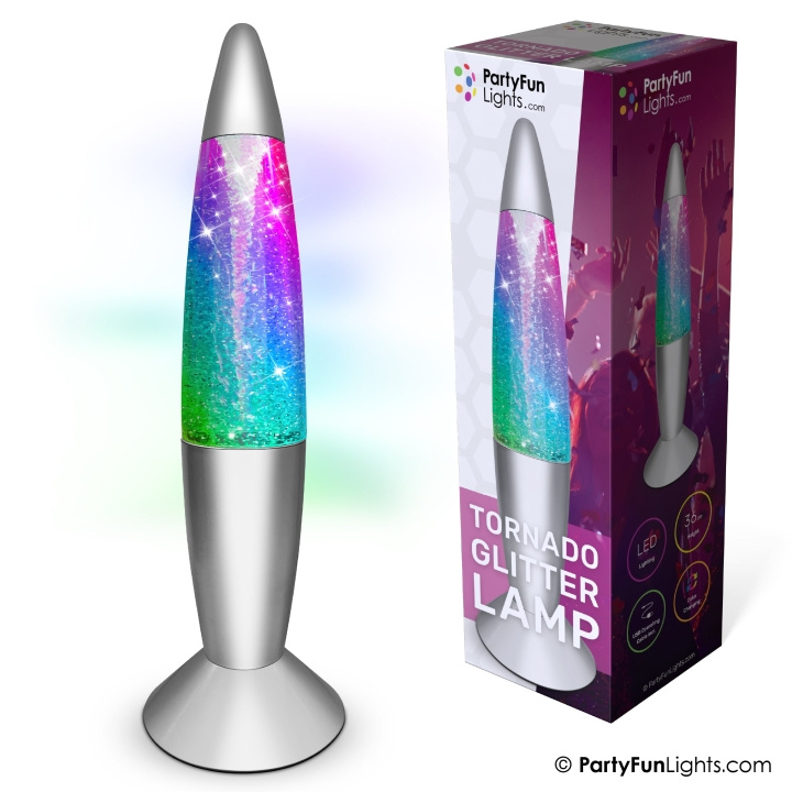 Party Fun Lights Tornado glitterlampa - Mångfärgad - H: 36cm i gruppen SPORT, FRITID & HOBBY / Roliga prylar / Övrigt hos TP E-commerce Nordic AB (D21431)
