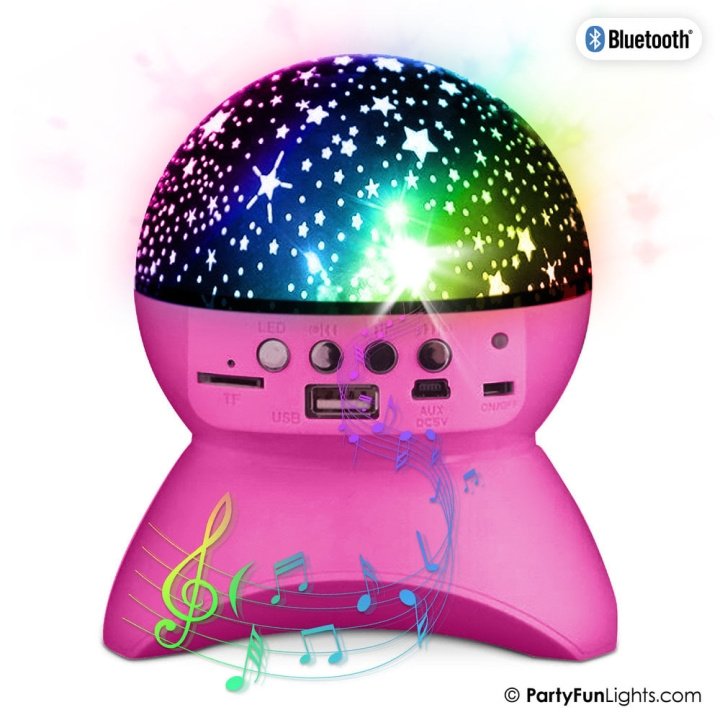 Party Fun Lights Starry Sky Bluetooth-högtalare - Rosa (605606) i gruppen LEKSAKER, BARN- & BABYPRODUKTER / Barnrum / Barnlampor / Nattlampor hos TP E-commerce Nordic AB (D21436)