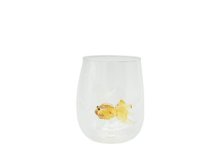 Winkee Dricksglas - Handgjorda glasögon Goldfish i gruppen HEM, HUSHÅLL & TRÄDGÅRD / Köksredskap / Övriga köksredskap hos TP E-commerce Nordic AB (D21532)