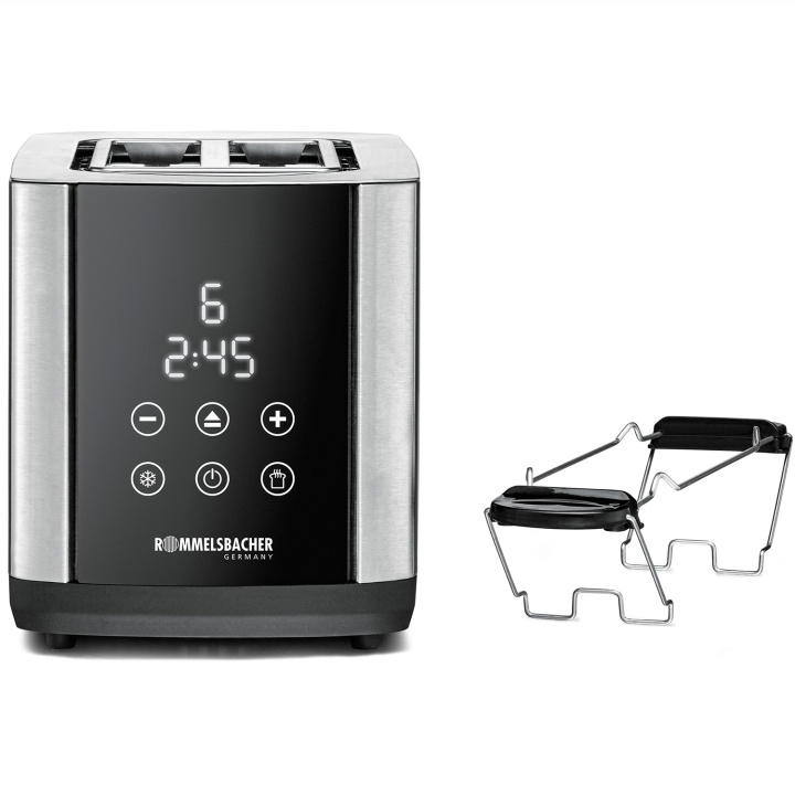 Rommelsbacher Brödrost Sunny TO 850 Rostfri LED-Disp Touch Control i gruppen HEM, HUSHÅLL & TRÄDGÅRD / Hushållsmaskiner / Brödrostar & Bordsgrillar / Brödrostar hos TP E-commerce Nordic AB (D21603)