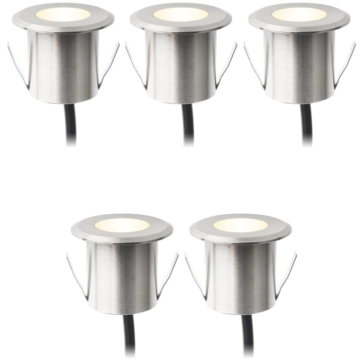 LightsOn Dexter Decklight 5-pack Silver i gruppen HEM, HUSHÅLL & TRÄDGÅRD / El & Belysning / Utomhusbelysning hos TP E-commerce Nordic AB (D21649)