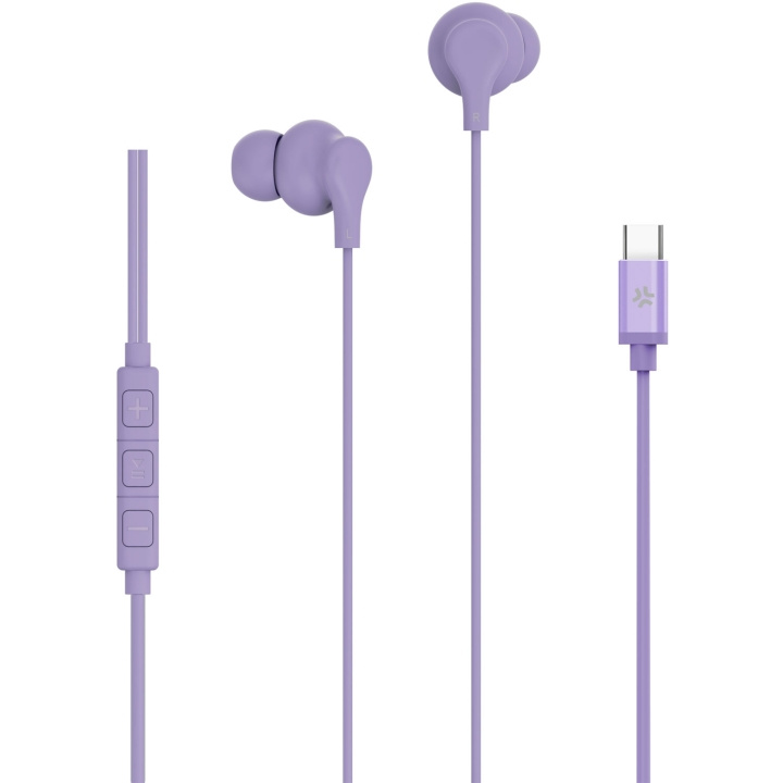 Celly Hörlurar In-Ear Kabel USB-C UP1600 Lila i gruppen HEMELEKTRONIK / Ljud & Bild / Hörlurar & Tillbehör / Hörlurar hos TP E-commerce Nordic AB (D21656)
