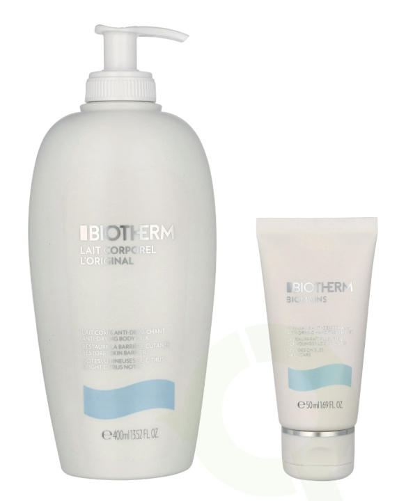 Biotherm Lait Corporel Duo Set 450 ml Body Lotion 400ml/Shower Gel 50ml i gruppen SKÖNHET & HÄLSA / Hudvård / Ansiktsvård / Dagkräm hos TP E-commerce Nordic AB (D21742)